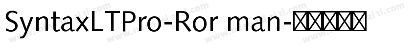 SyntaxLTPro-Ror man字体转换